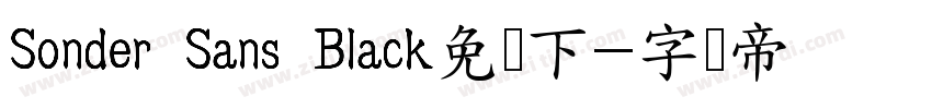Sonder Sans Black免费下字体转换